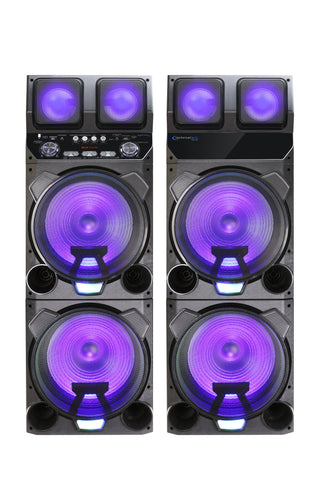 Bluetooth LED Tower Speaker with Disco Light Show & 12” Android TouchScreen