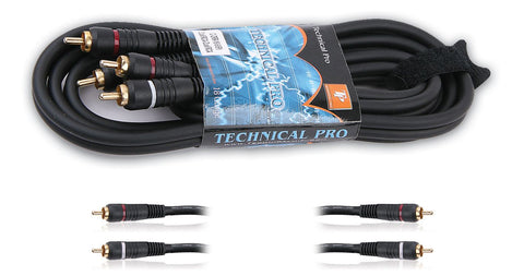 1/4'' to Dual RCA Audio Cables