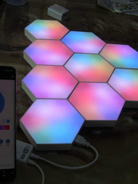 10x Hexagon Dream LED Smart Lighting with APP