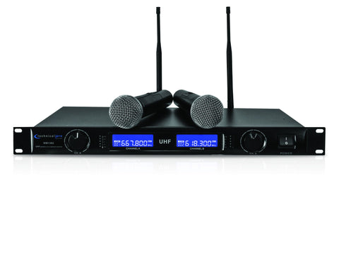 Dual UHF Wireless Microphone Lapel & Headset System