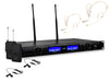 Technical Pro - Dual UHF Wireless Microphone Lapel & Headset System