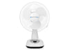 FO12 12-Inch Rechargeable Oscillating Fan with LED Light, 9 Speeds, Timer & USB Phone Charging