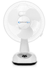 FO12 12-Inch Rechargeable Oscillating Fan with LED Light, 9 Speeds, Timer & USB Phone Charging