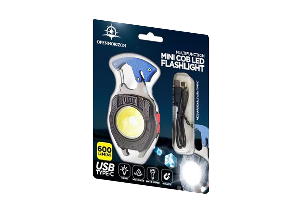 Technical Pro FL21 Multifunction Mini COB LED Flashlight, 784 Lumens, 6 Light Modes, USB-C Rechargeable, 500mAh Battery