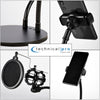 Technical Pro LIVESHOW2M Podcast and Livestream Stand with Phone Holder, Microphone Holder & Pop Filter