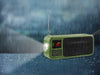 Emergency Solar Powered Bluetooth Speaker Radio - Green