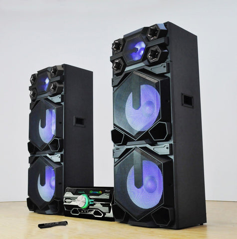 Rechargeable 12" Two way Bluetooth Loudspeaker with LED Glow Wall