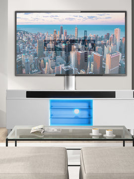 Professional Bluetooth Entertainment System With Swivel TV Stand & LED Lights