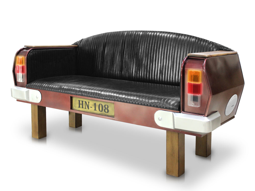 Vintage Car Couch with Bluetooth Speaker and Working LED Lights