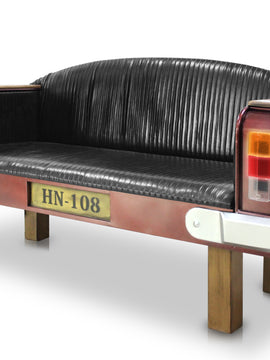 Vintage Car Couch with Bluetooth Speaker and Working LED Lights