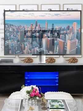 Professional Bluetooth Entertainment System With Swivel TV Stand & LED Lights