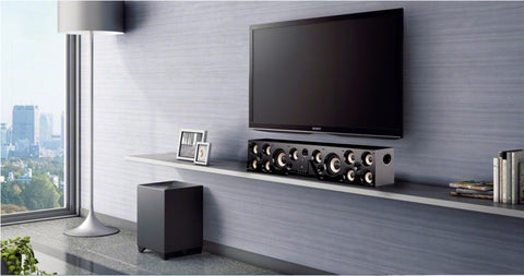 4.1Ch Bluetooth Entertainment Center with Wireless Rechargeable Rear Satellites & Subwoofer
