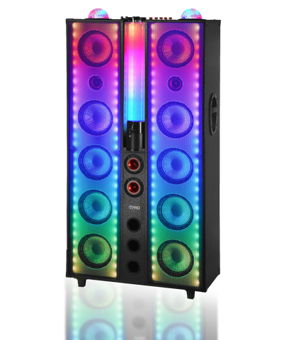 Rechargeable 15" Two way Bluetooth Loudspeaker with LED Glow Wall