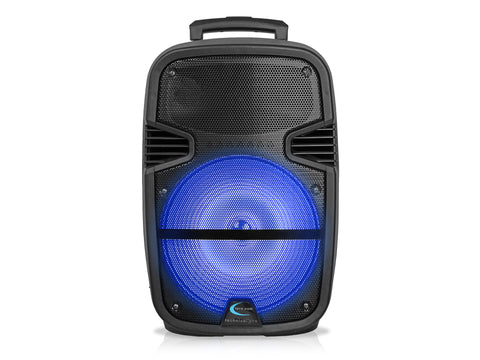 Rechargeable 2 x 10" Bluetooth Speaker with DVD Player, Wireless Mic & Tripod