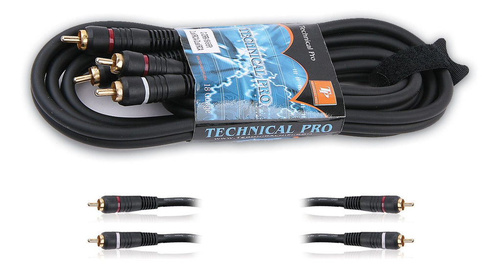 Technical Pro - Dual RCA to Dual RCA Audio Cables