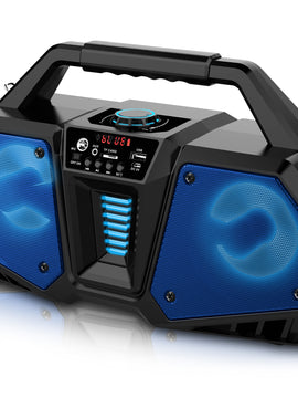 Rechargeable LED Bluetooth Boombox Speaker