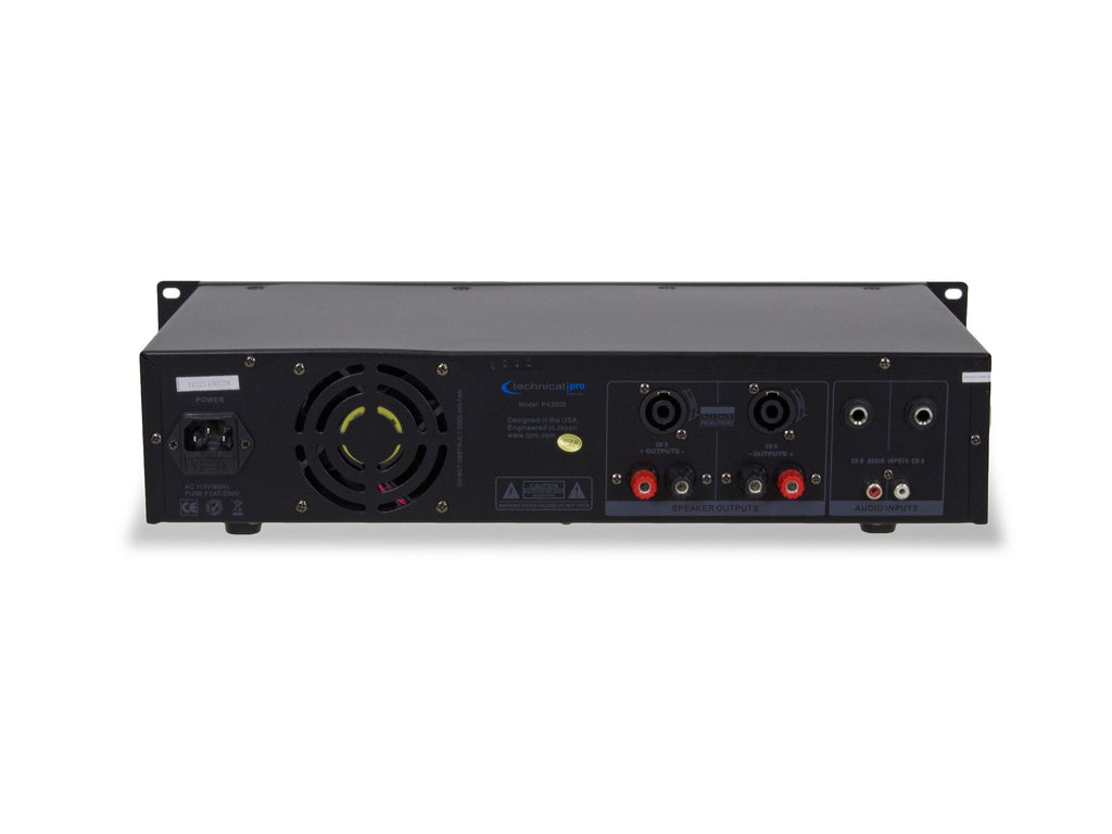 Technical Pro AX AMPLIFIER SERIES AX3000 3000 Watts Peak Power 2U  Professional Channel Power Amplifier,