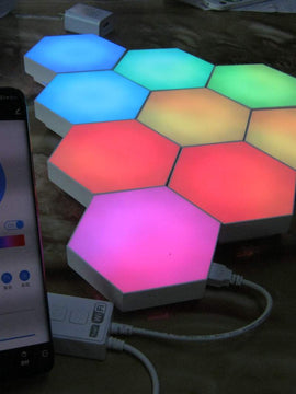 10x Hexagon Dream LED Smart Lighting with APP