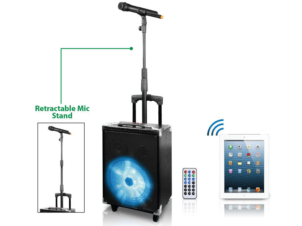 Technical Pro - Rechargeable Portable Bluetooth® Speaker with Retractable Mic Stand
