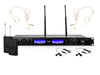 Technical Pro - Dual UHF Wireless Microphone Lapel & Headset System