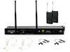 Technical Pro - Dual UHF Wireless Microphone Lapel & Headset System