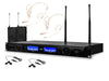 Technical Pro - Dual UHF Wireless Microphone Lapel & Headset System