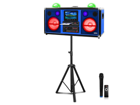 Rechargeable Double 12" Two Way Bluetooth Loudspeaker with LED Glow Wall