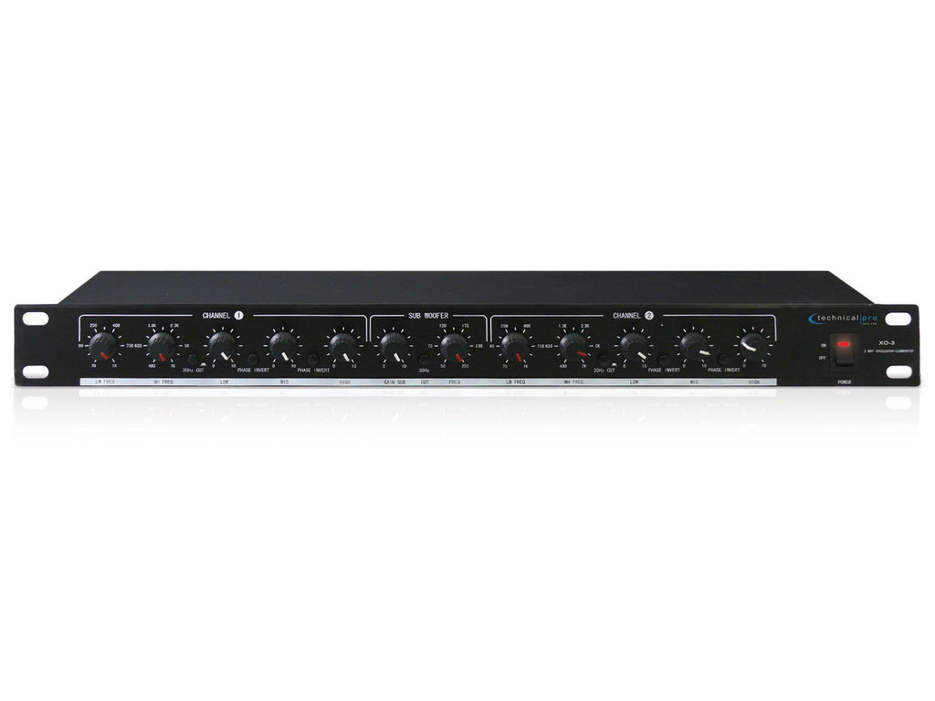 Technical Pro - 3 Way Crossover with Subwoofer Output