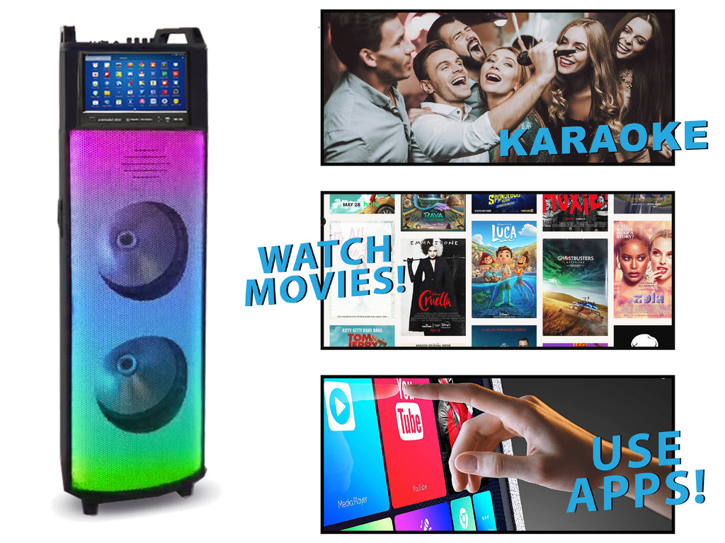 Technical Pro Bluetooth LED Tower Speaker with Disco Light Show