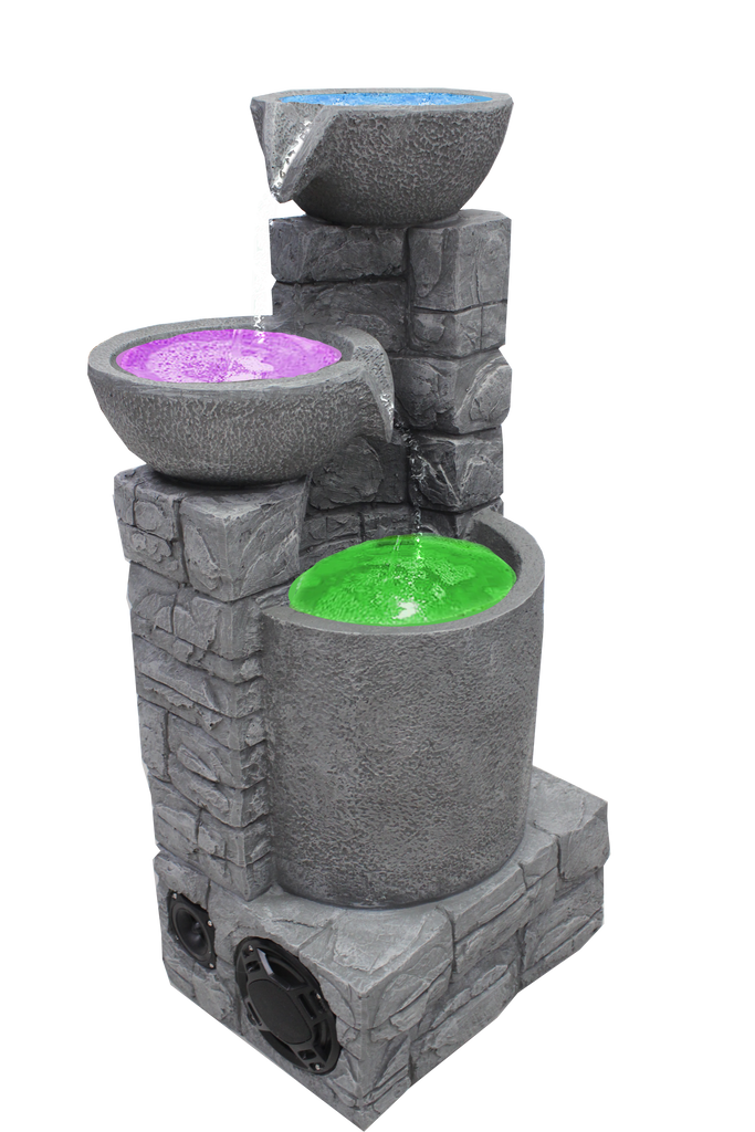 Technical Pro Tier LED Water Fountain with Bluetooth Speaker