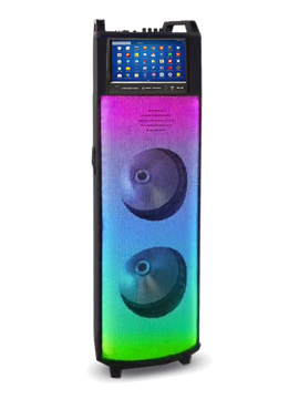 Bluetooth LED Tower Speaker with Disco Light Show & 12” Android TouchScreen