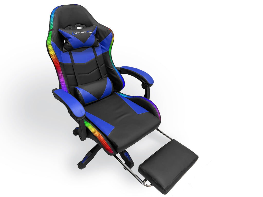 Massage Rocking Gaming Chair with Footrest