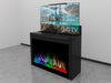Motorized TV Case with Fireplace and Soundbar