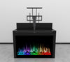 Motorized TV Case with Fireplace and Soundbar